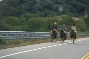 Debido a la presencia de peregrinos, solicitan transitar con precaucin por rutas 38 y 64