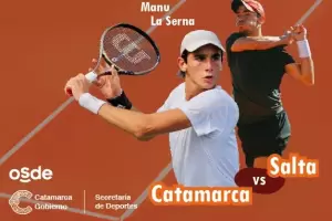 Manu La Serna se presenta en Catamarca en el club de tenis Las Rejas