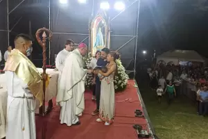 En el Parque Ad�n Quiroga, las familias le rindieron homenaje a la Virgen del Valle