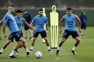 La Selecci�n Argentina se entren� despu�s de la clasificaci�n a la semifinal