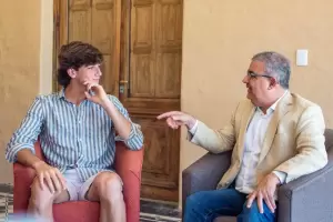 Ral Jalil recibi al tenista Manu La Serna