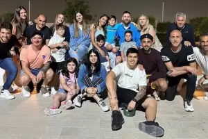 Lionel Messi recibi� a toda su familia en Qatar