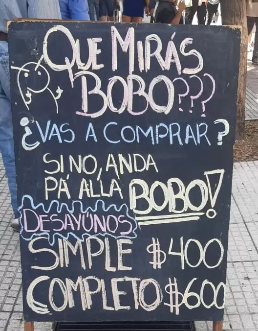 cartel que miras bobo