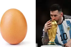 En Instagram instalaron una campa�a para que Messi rompa un nuevo r�cord y el �nico obst�culo para lograrlo es un huevo
