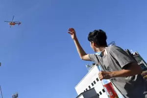 Con millones de argentinos en las calles, la Seleccin realiz una vuelta olmpica area en helicpteros