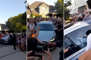 El multitudinario recibimiento a Lionel Messi en Rosario