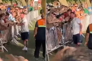 El gesto de Lionel Messi con los hinchas que lo esperaban en la puerta de su casa