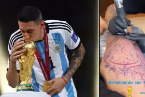 ngel Di Mara se tatu la Copa del Mundo y comparti en sus redes sociales el resultado