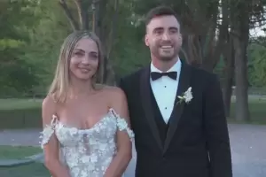 El casamiento de Nicols Tagliafico y Carolina Calvagni, con ausencias de Messi, De Paul y otros jugadores