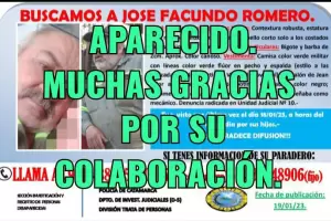 Encontraron a Jos� Facundo Romero: estaba en La Merced