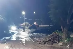 Treinta  personas evacuadas en el Camping Municipal por la creciente en el "El Tala"