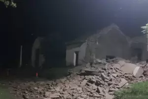 Ms consecuencias de la lluvia: se derrumb la pared de una vivienda en La Tercena