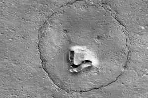La foto del oso que descubri una nave de la NASA en Marte