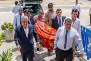 Velaron los restos del ex gobernador Ramn Saadi en Casa de Gobierno