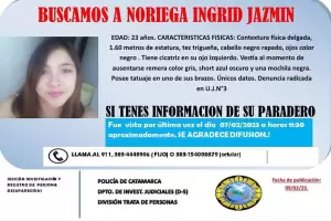 Buscan intensamente a una joven de 23 aos