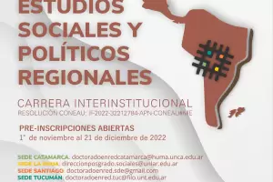 Prrroga: reinscripciones para Doctorado en Estudios Sociales y Polticos Regionales