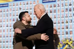 Biden lleg a Ucrania para reunirse con Zelensky a un ao de la invasin rusa