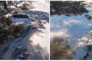 Vecinos de la zona norte reclaman por prdida de agua y olores nauseabundos