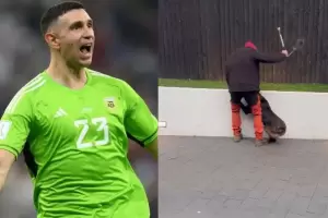 El Dibu Martnez fue repudiado por el agresivo entrenamiento que le da a su perro