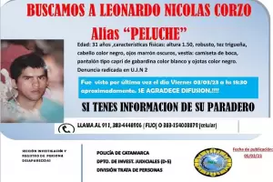 Buscan intensamente a un hombre de 31 aos