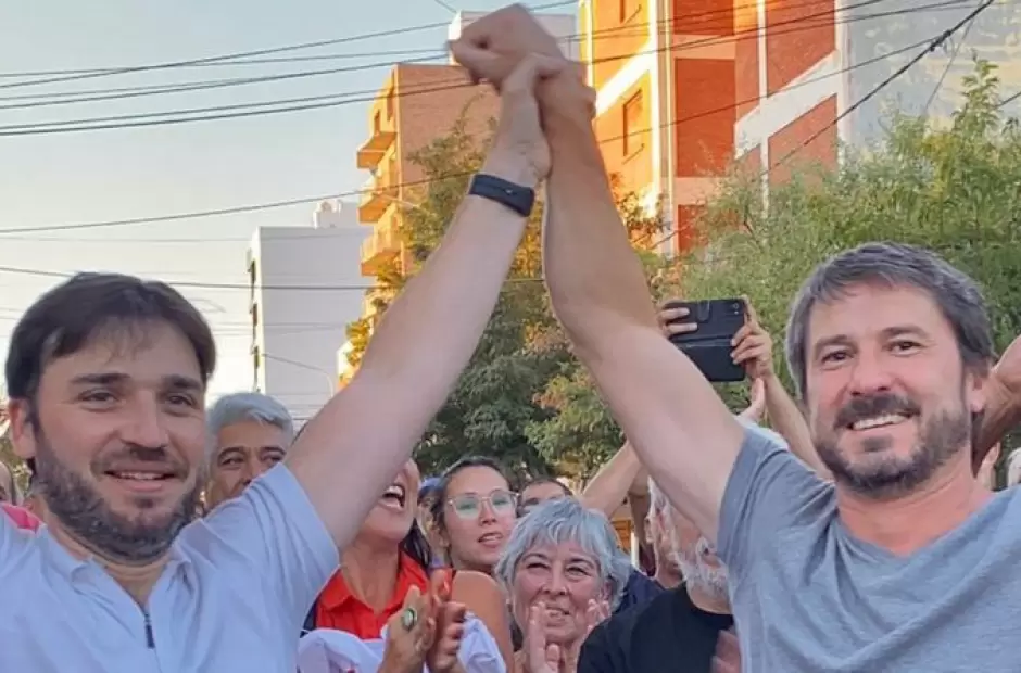 El senador de JxC por Chubut, Ignacio Torres y Gerardo Merino