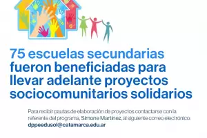 75 escuelas secundarias fueron beneficiadas para la ejecucin de proyectos sociocomunitarios solidarios