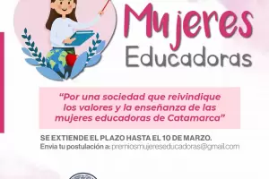 Extienden hasta el 10 de marzo la convocatoria para el Premio Mujeres Educadoras