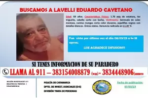 Intensa bsqueda de un sexagenario extraviado