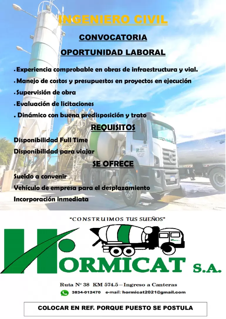 Hormicat SA | Empleos