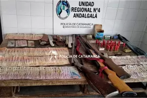 Esclarecen un robo domiciliario y secuestran armas de fuego y dinero en Andalgal