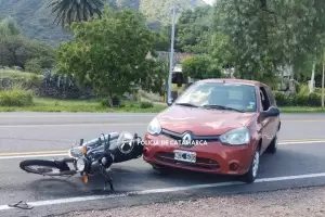 Un motociclista termin lesionado, tras un siniestro vial en Fray Mamerto Esqui