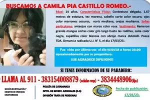 Buscan a una adolescente de 14 aos que desapareci el mircoles