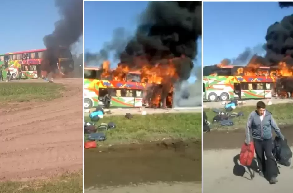 Captura de pantalla del video del incendio
