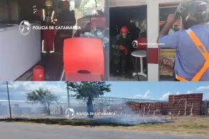Policas y Bomberos sofocaron dos incendios en diferentes puntos de la ciudad