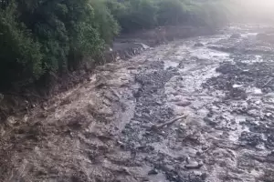 La creciente tambin dej su huella por la localidad de Aconquija, Andalgal