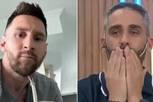 Messi sorprendi al Pollo lvarez con un saludo: "Estoy tomando mate con mi mam"