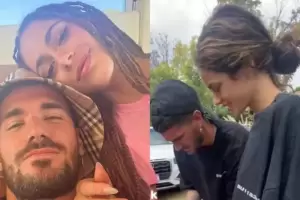 Despeinados, descalzos y en pijama: Tini Stoessel y Rodrigo De Paul saludaron a sus fans y firmaron aut�grafos