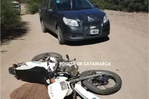Choque en F.M.E: automovilista embisti a un motociclista