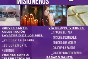 Misioneros compartirn con la comunidad de Santa Rosa el Triduo Pascual