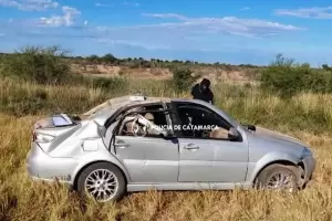 Vuelco en Ruta nacional N 60: dos personas resultaron lesionadas