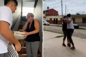 Su madre le pidi como regalo un par de zapatos y l la sorprendi con un auto: "Te lo merecs"