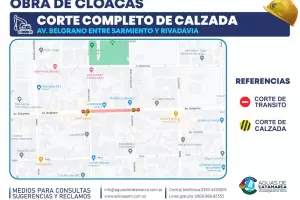 Interrumpen el trnsito por Avda. Belgrano por obras de cloacas
