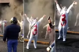 Previa escandalosa: barras de Racing fueron a Independiente disfrazados de fantasmas de la B