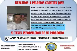 Intensa bsqueda de un hombre de 33 aos