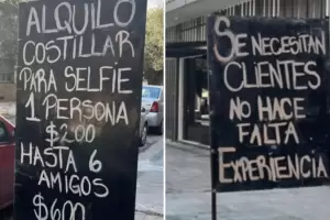 Alquilo costillar para selfie: la increble propuesta de una carnicera que cobra $600 por una foto