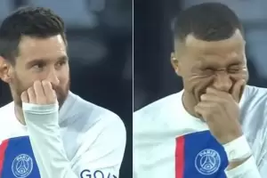 Una frase de Messi hizo estallar de risa a Mbapp, en pleno partido del PSG