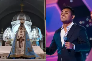 Nicols Reyna le cant a la Virgen del Valle