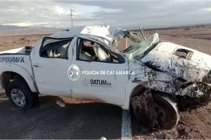 Brutal vuelco en la Ruta Nacional N60