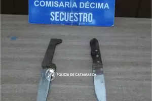 Aprehenden a joven violento y secuestran armas blancas