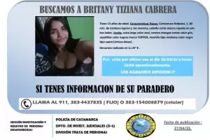 Intensa bsqueda de menor de 13 aos